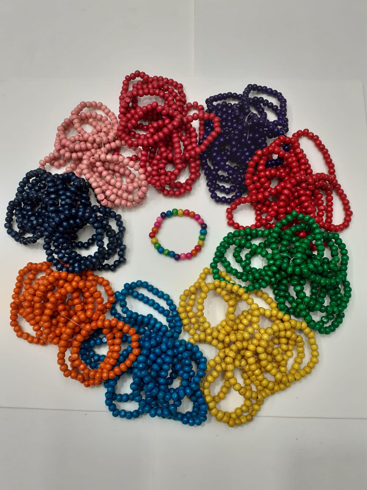 Pulseiras de Madeira Coloridas